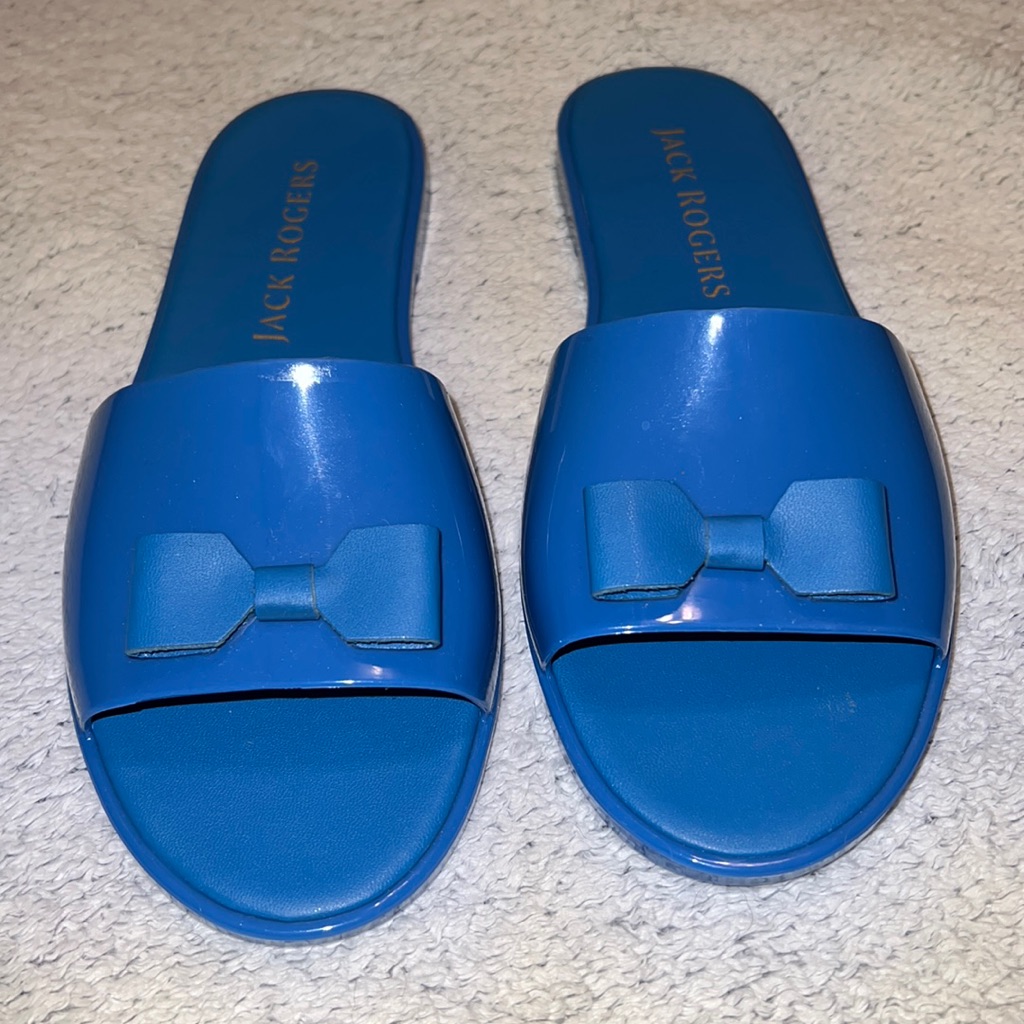 Women's Jack Rogers Patricia Bow Jelly Slides, Sandals, Nwt ,Sz 8m